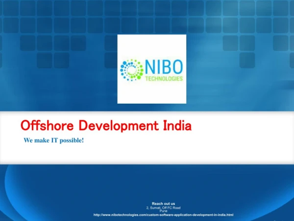 Offshore Development Center India,Offshore Development Center - NIBO Technologies