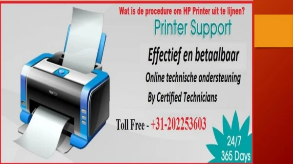 Wat is de procedure om HP Printer uit teÂ lijnen?