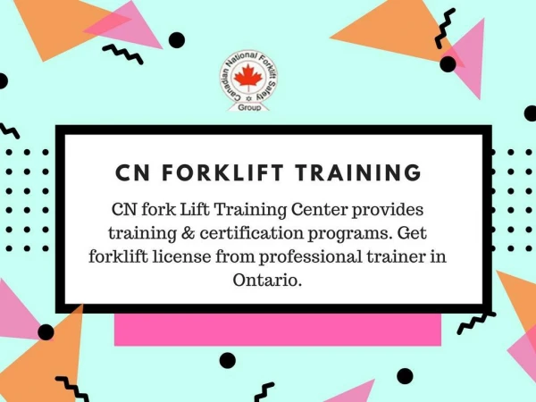 Forklift Training Institute in Brampton, Mississauga and Toronto