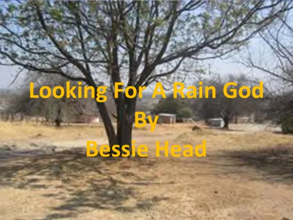 Looking For A Rain God By Bessie Head