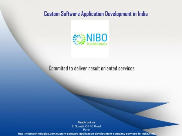 Custom Software Development Services,Custom Software Application Development India - NIBO Technologies