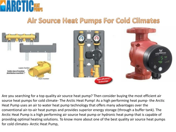 Air Source Heat Pumps for Cold Climates