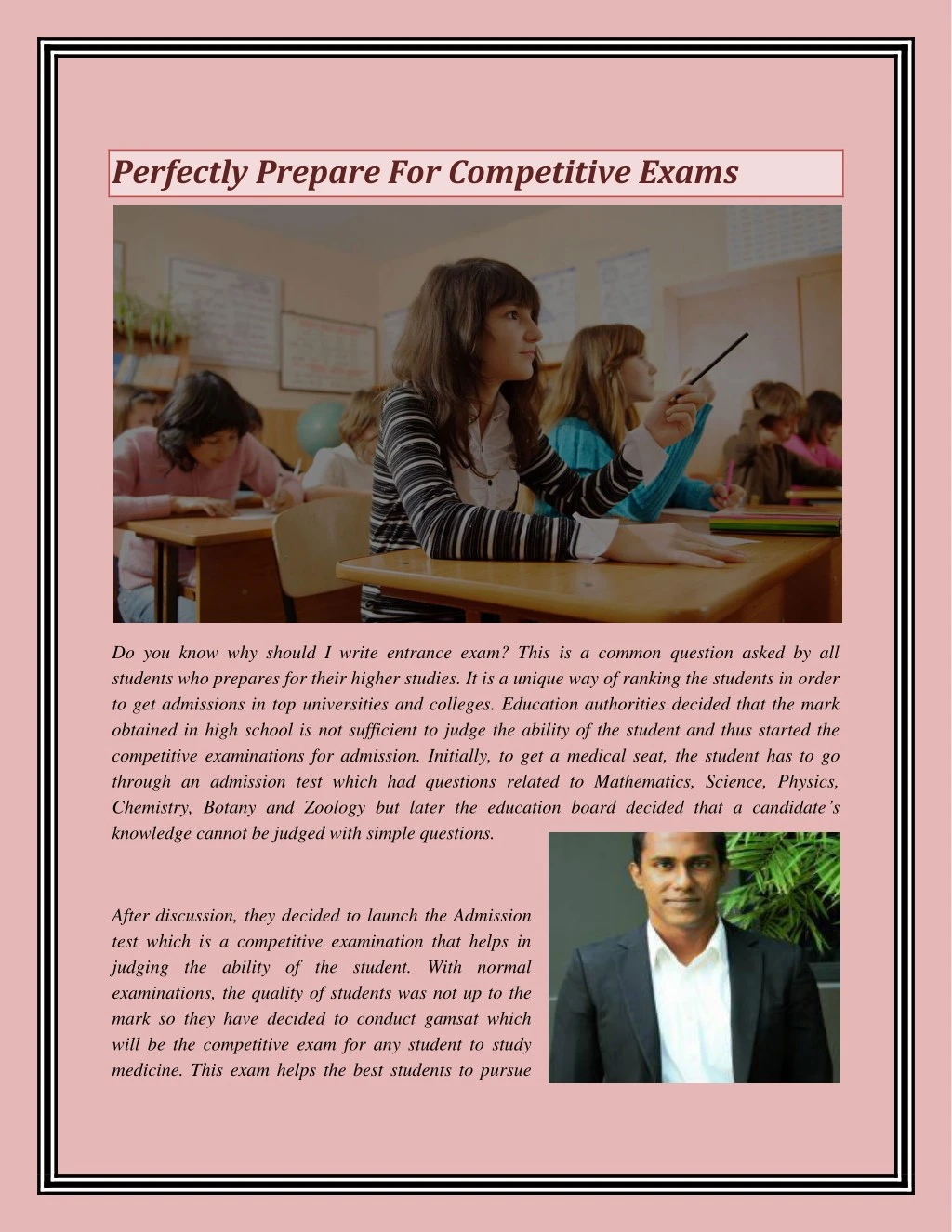 perfectly prepare for competitive exams