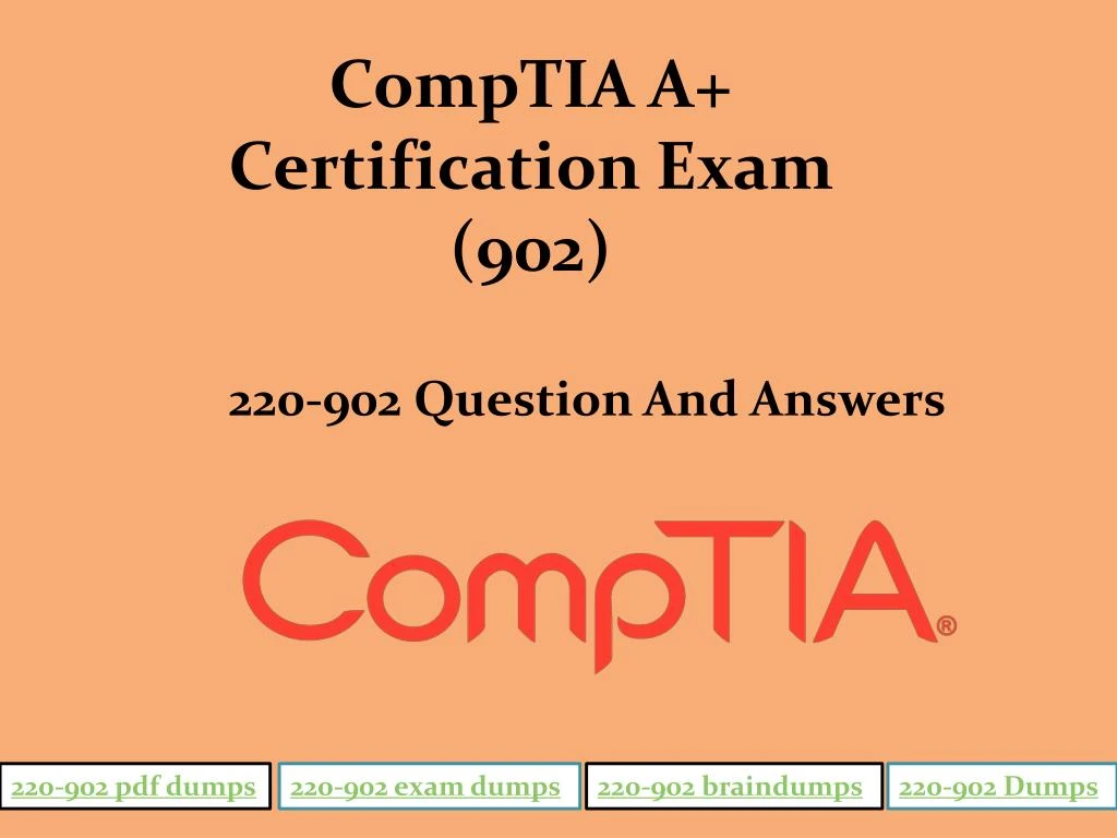 comptia a certification exam 902