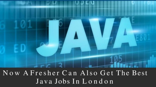 Now a fresher can also get the best java jobs in london