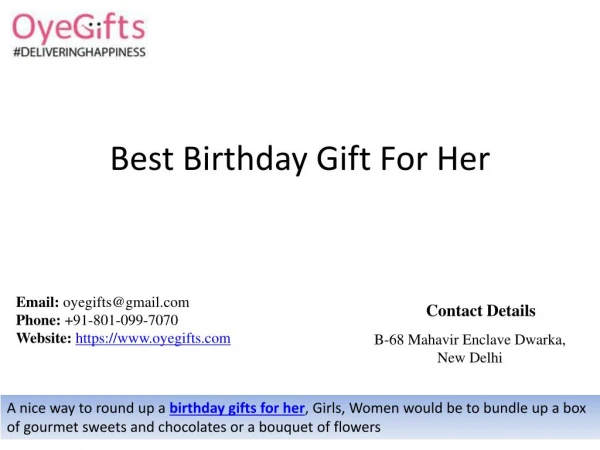 Best Birthday Gifts For Her