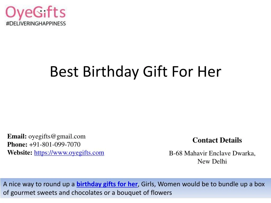 best birthday gift for her