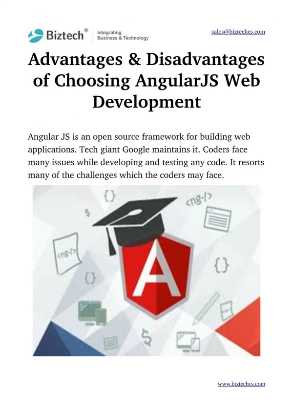 Advantages & Disadvantages of AngularJS Web Development