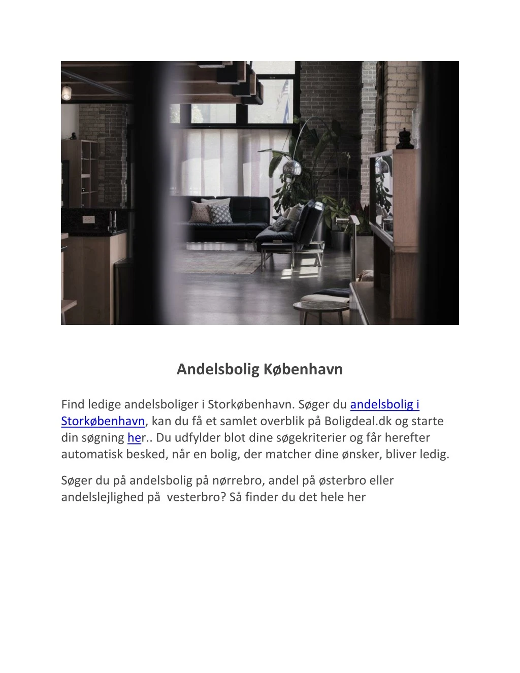 andelsbolig k benhavn