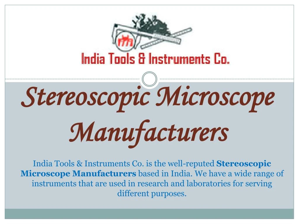 stereoscopic microscope manufacturers