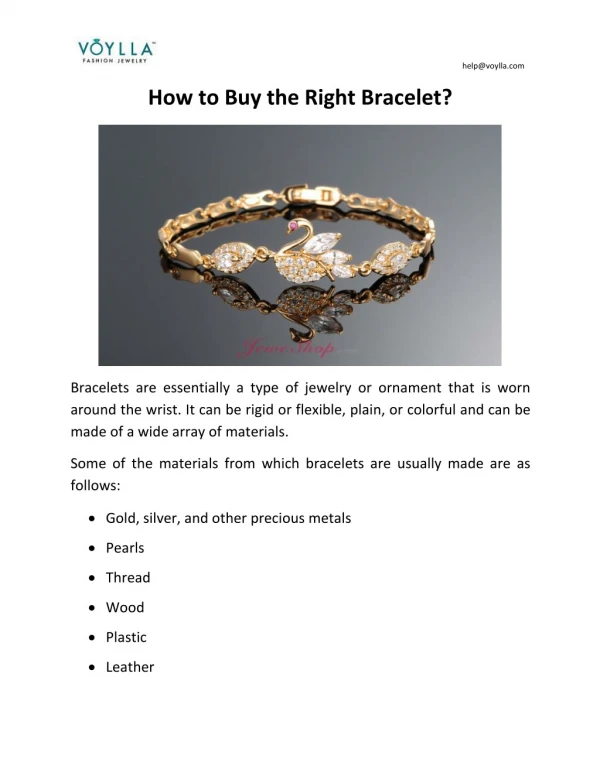 How to Buy the Right Bracelet?