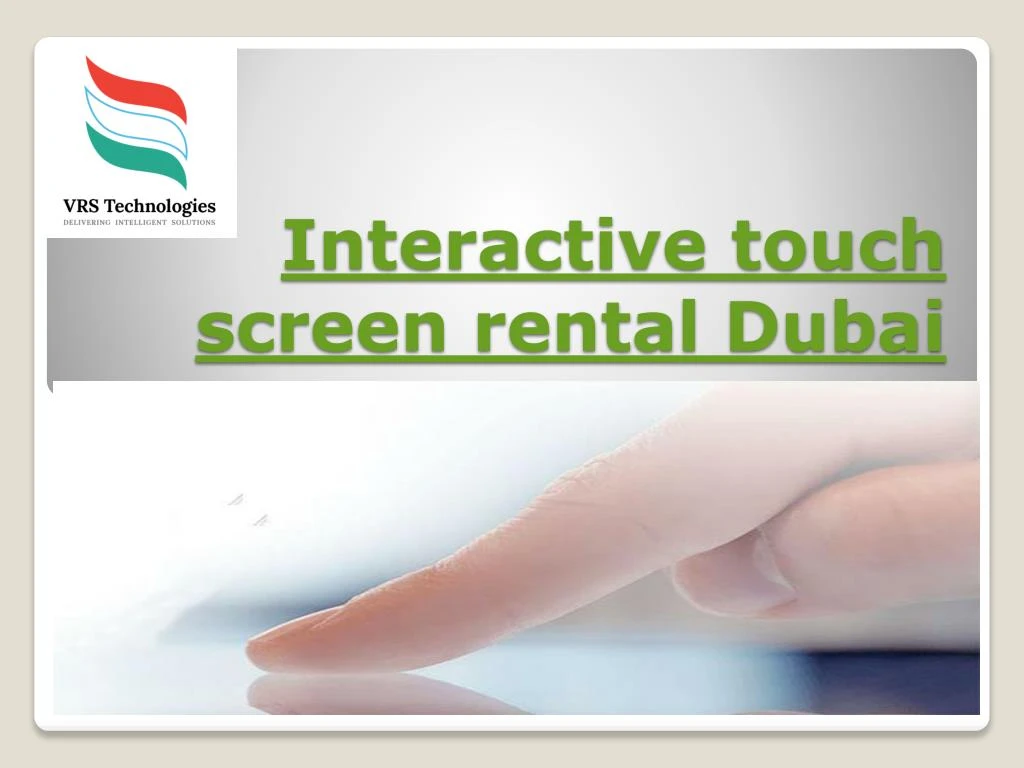 interactive touch screen rental dubai