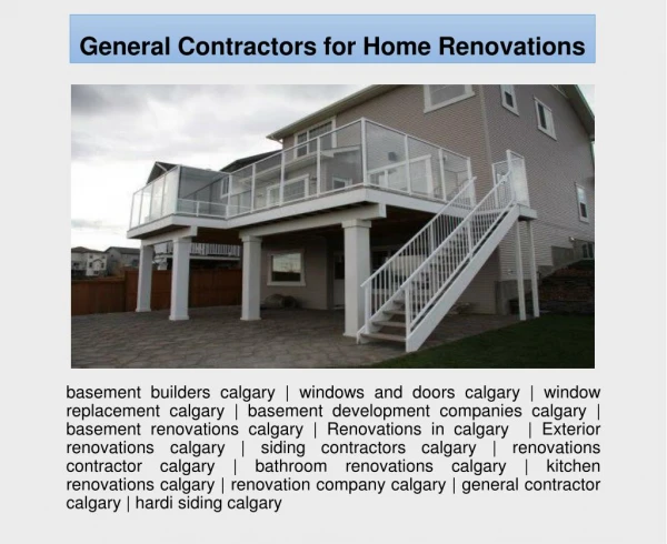 General Contractors for Home Renovations