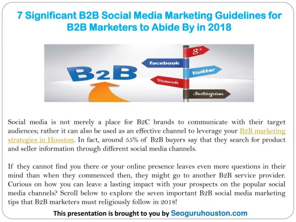 7 Significant B2B Social Media Marketing Guidelines for B2B Marketers to Abide By in 2018
