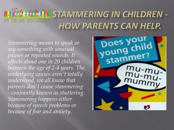Stammering in Children - How Parents Can Help