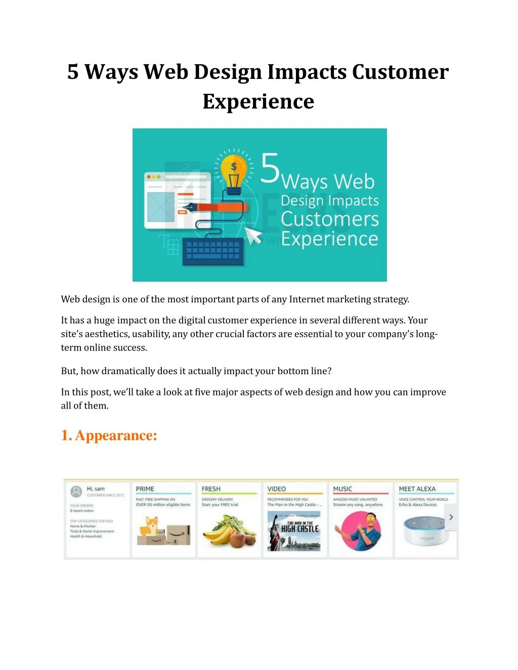 5 ways web design impacts customer experience
