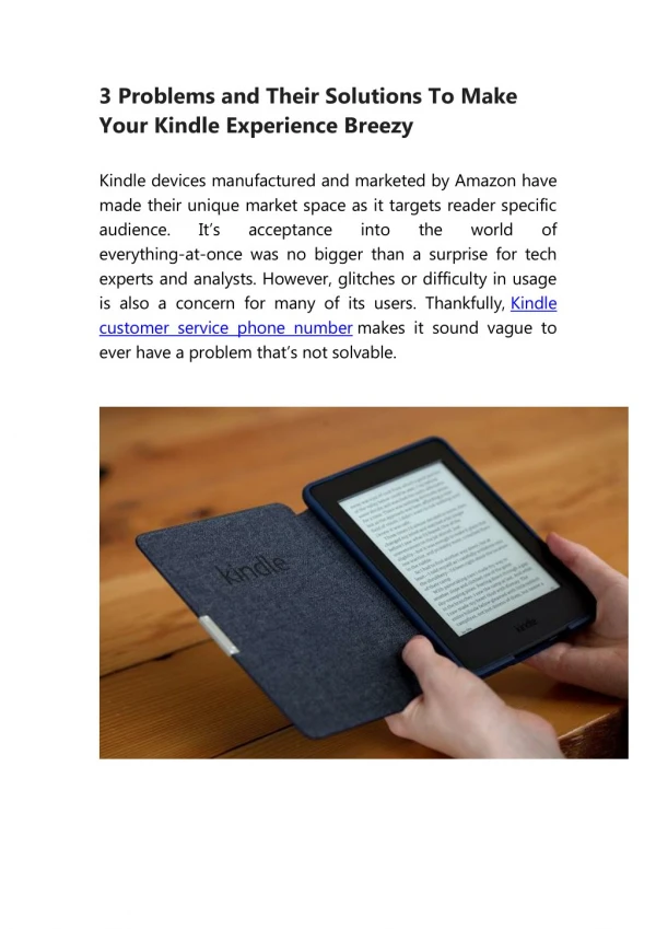 3 Problems And Their Solutions To Make Your Kindle