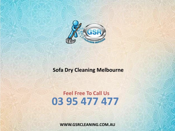 Sofa Dry Cleaning Melbourne - GSR Cleaning Services
