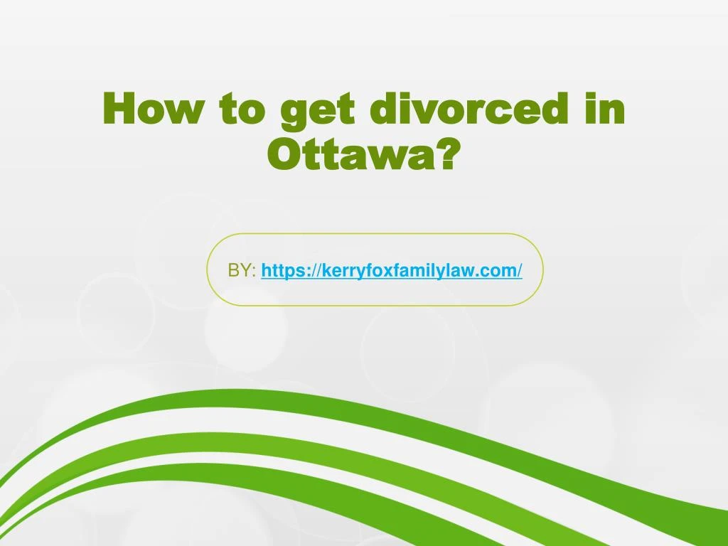 how to get divorced in ottawa