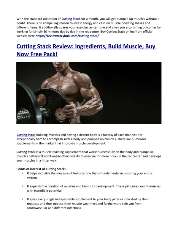 Cutting Stack Review: Ingredients, Build Muscle, Buy Now Free Pack!