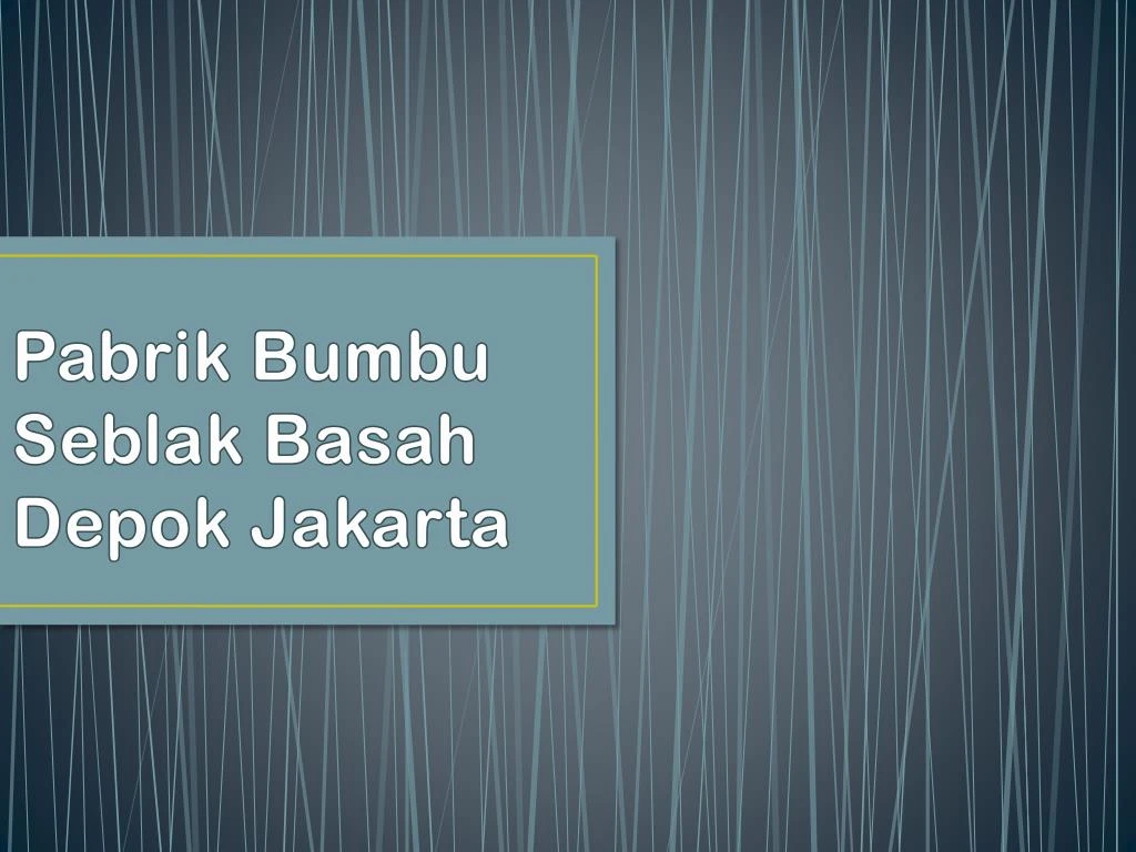 pabrik bumbu seblak basah depok jakarta