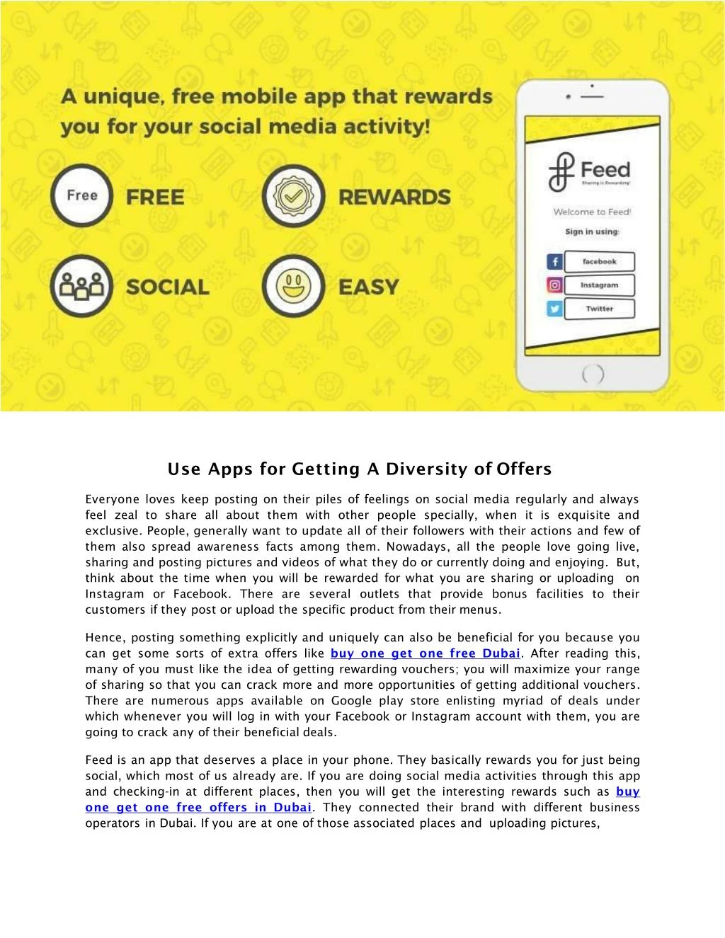 use apps for getting a diversity of offers