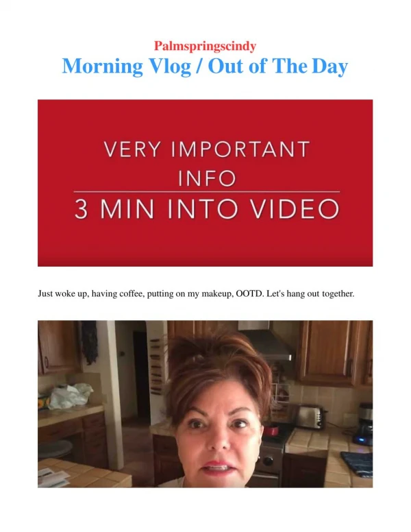 Morning Vlog | Outfit of The Day | Palmspringscindy