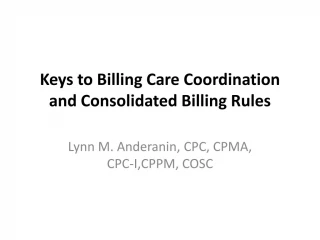 Webinar On Keys to billing care coordination and consolidated billing - slide 1