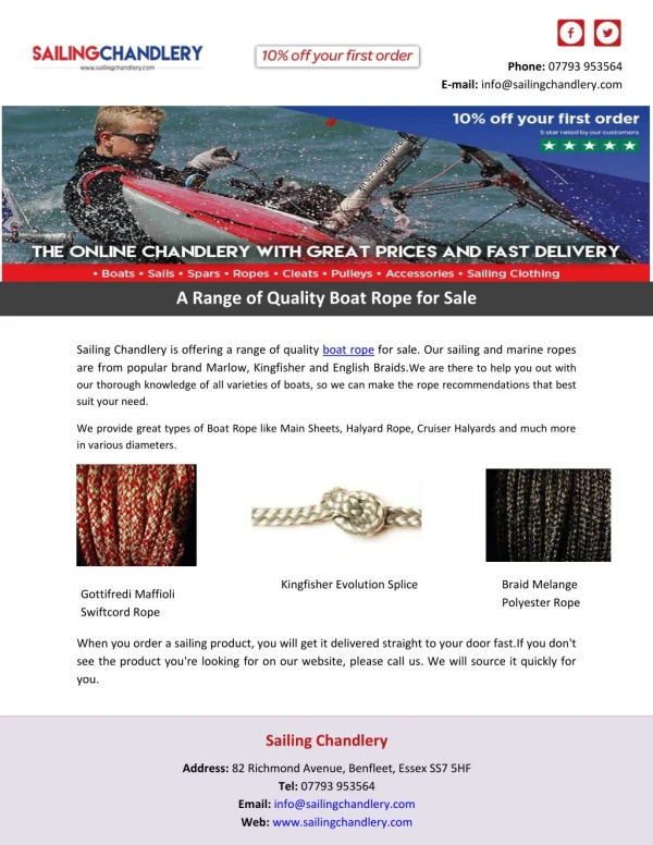 A Range of Quality Boat Rope for Sale