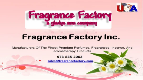 Fragrance Factory Is The Place To Visit For All Types Of Fragrance Oils And Other Related Products