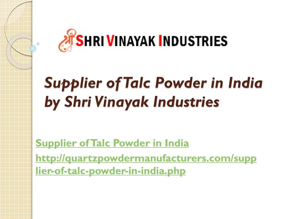 supplier of talc powder in india by shri vinayak industries
