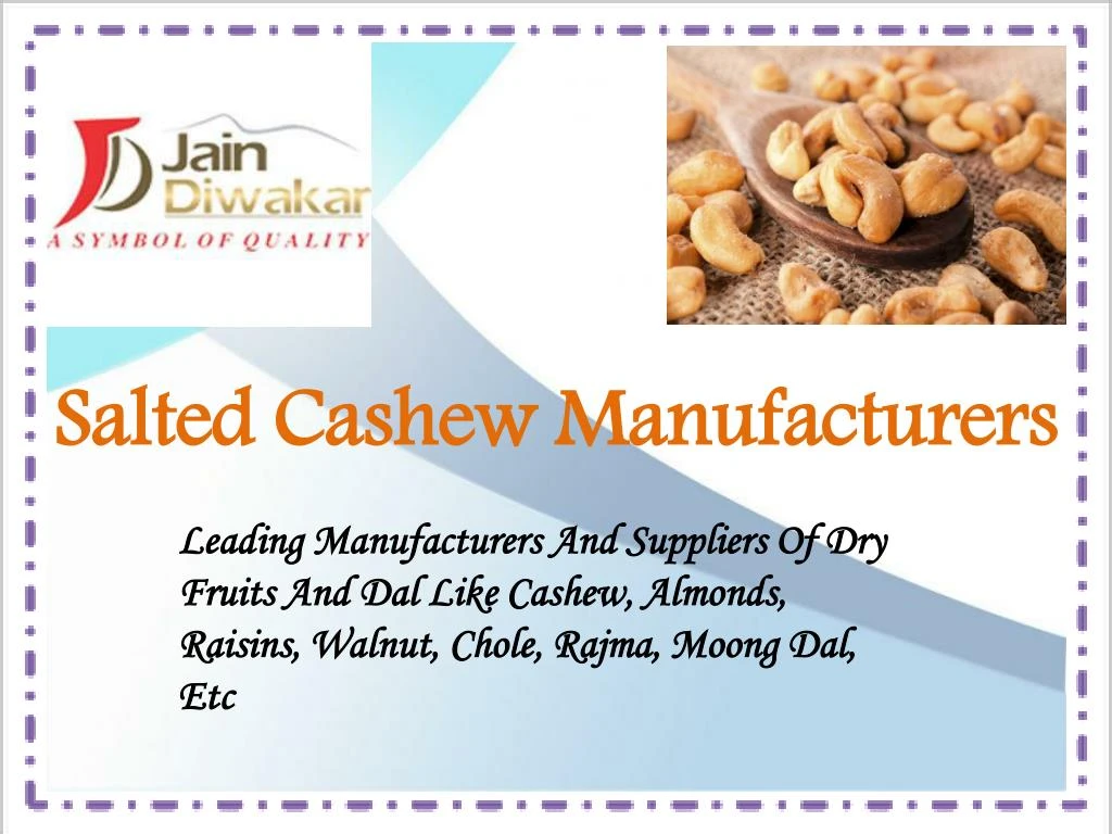salted cashew manufacturers