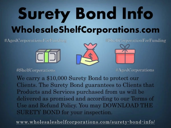 Surety Bond Info - WholesaleShelfCorporations.com