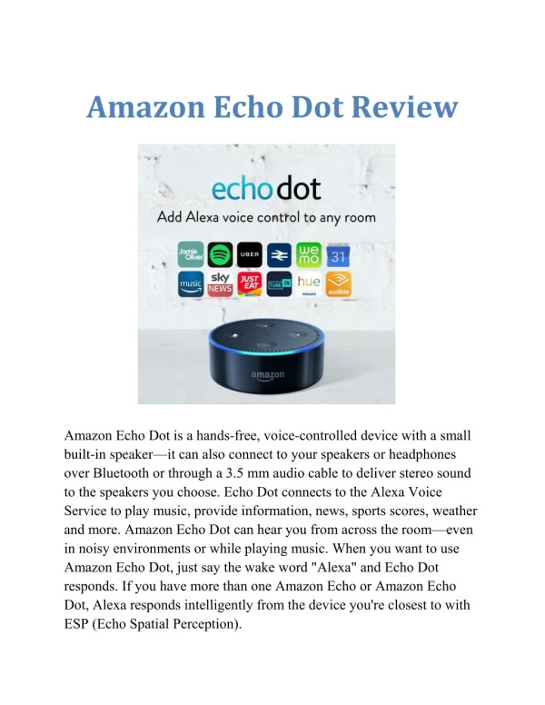 Echo Dot Review