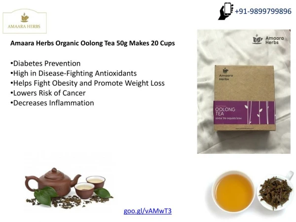 Amaara Herbal Health Care products Organic Oolong Tea, Pure Green Tea, Orchid Loose Green Tea Leaves