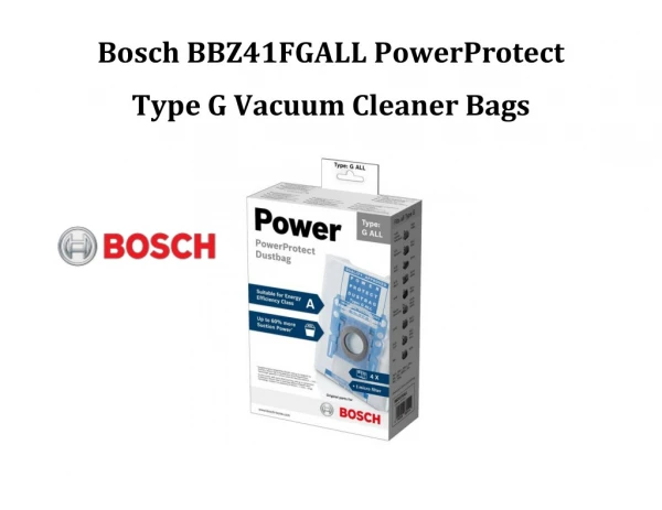 Bosch BBZ41FGALL PowerProtect Type G Vacuum Cleaner Dust Bags