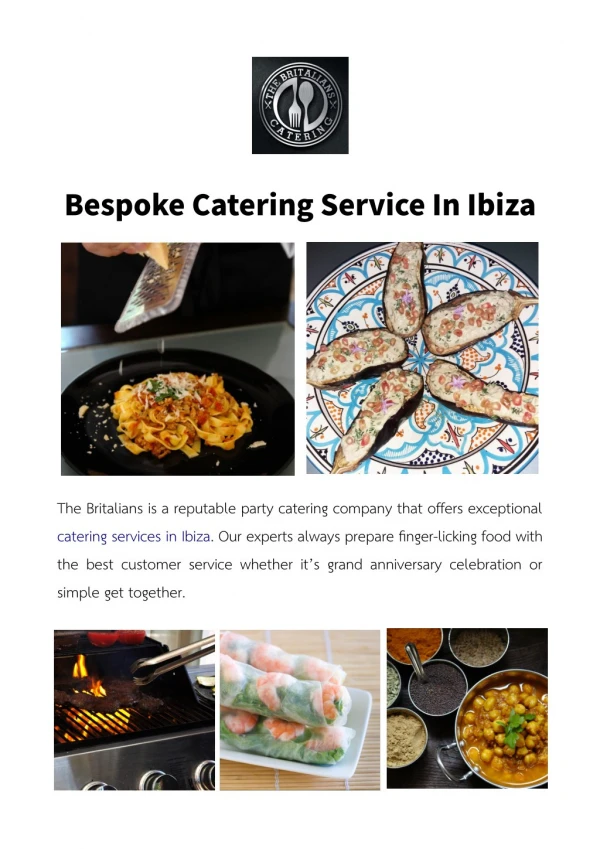 Bespoke Catering Service In Ibiza