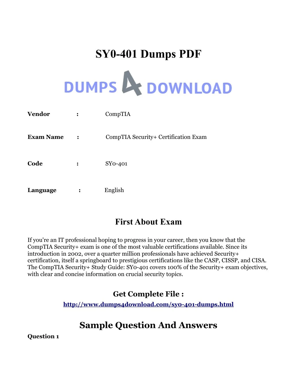 sy0 401 dumps pdf
