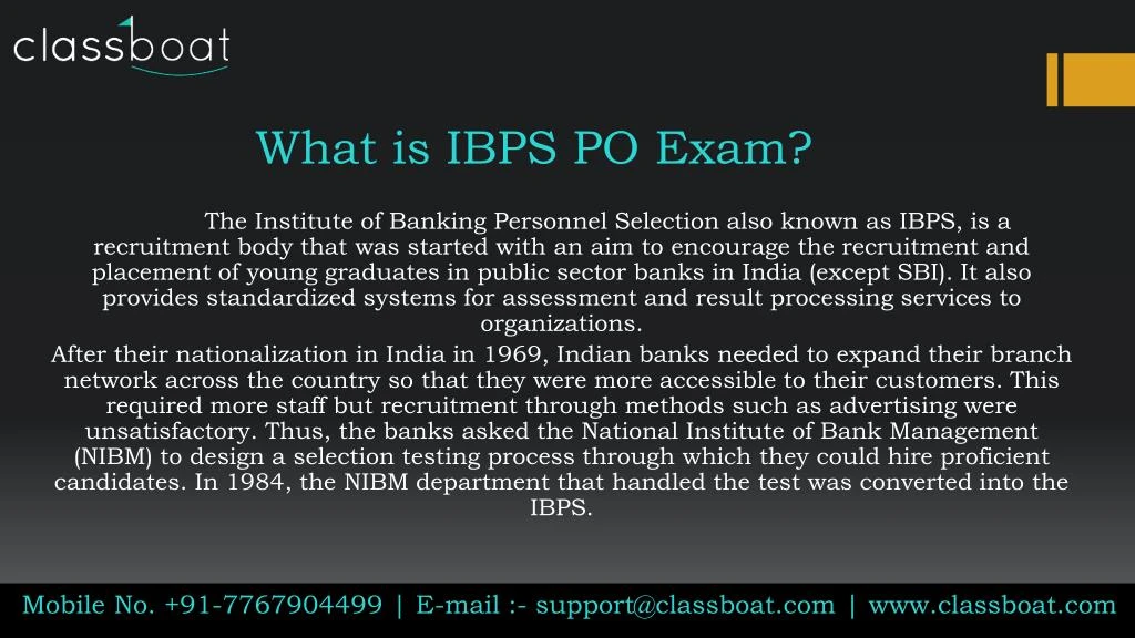 what is ibps po exam