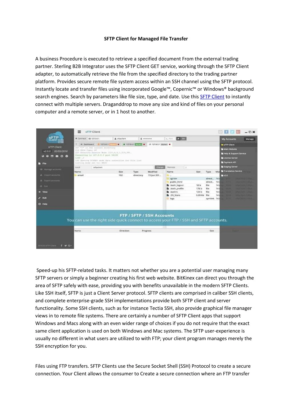 sftp client for managed file transfer