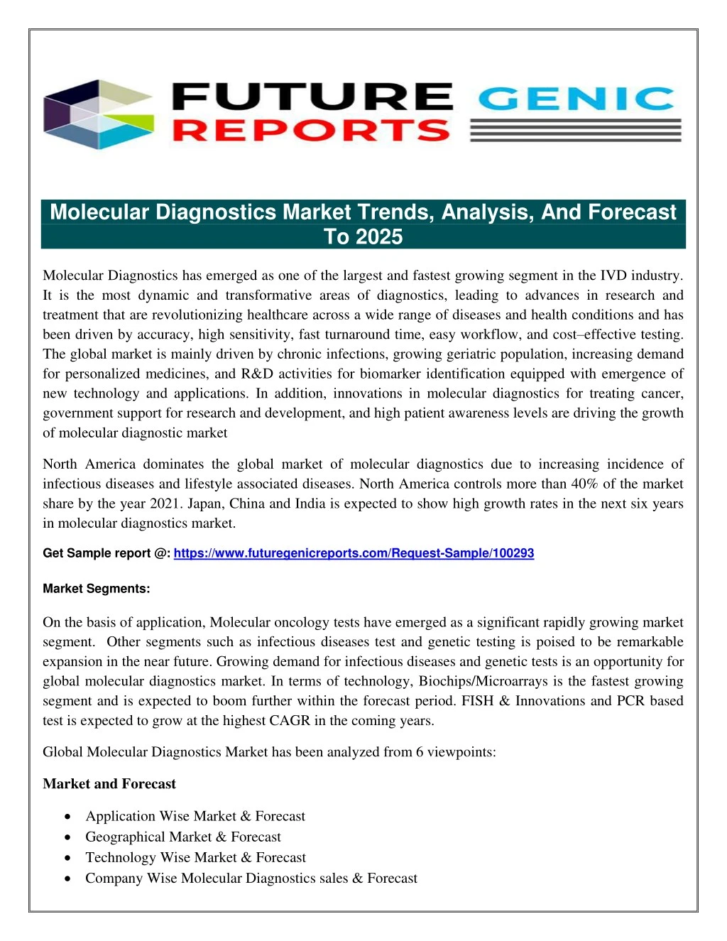 molecular diagnostics market trends analysis