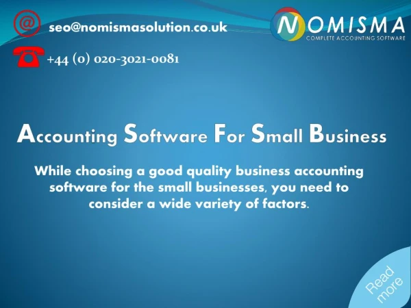 An Excellent Accounting Software for Small Business