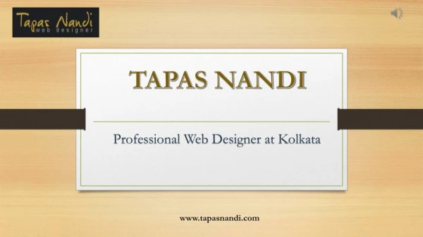 Website Designer in Kolkata - Tapas Nandi