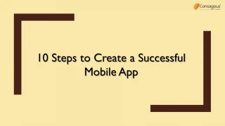 10 Steps to Create a Successful Mobile App - slide 1