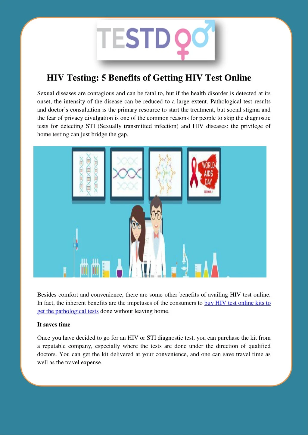 hiv testing 5 benefits of getting hiv test online