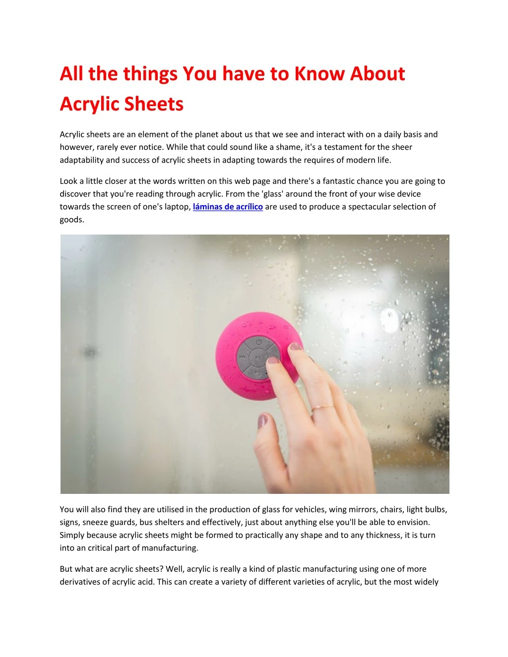 all the things you have to know about acrylic