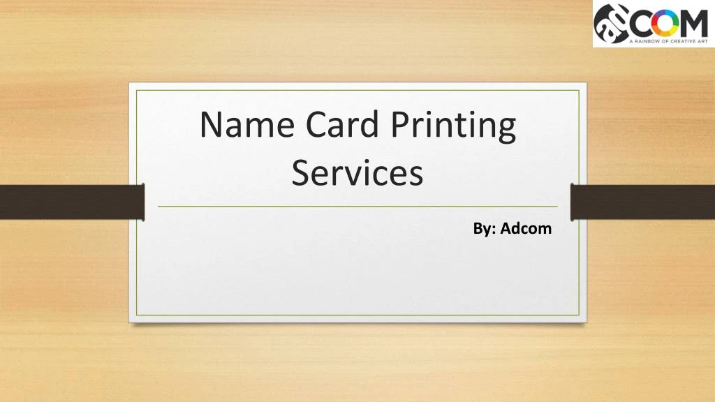 name card printing services