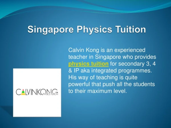 Singapore Physics Tuition