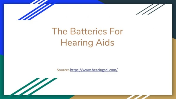 Batteries For Hearing Aids