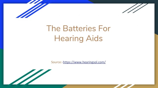 Batteries For Hearing Aids